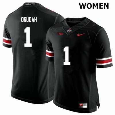 Women's Ohio State Buckeyes #1 Jeffrey Okudah Black Nike NCAA College Football Jersey New Release ZWB5044XO